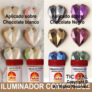 F.ILUMINADOR COMESTIBLE POLVO ORO 3GR x 4